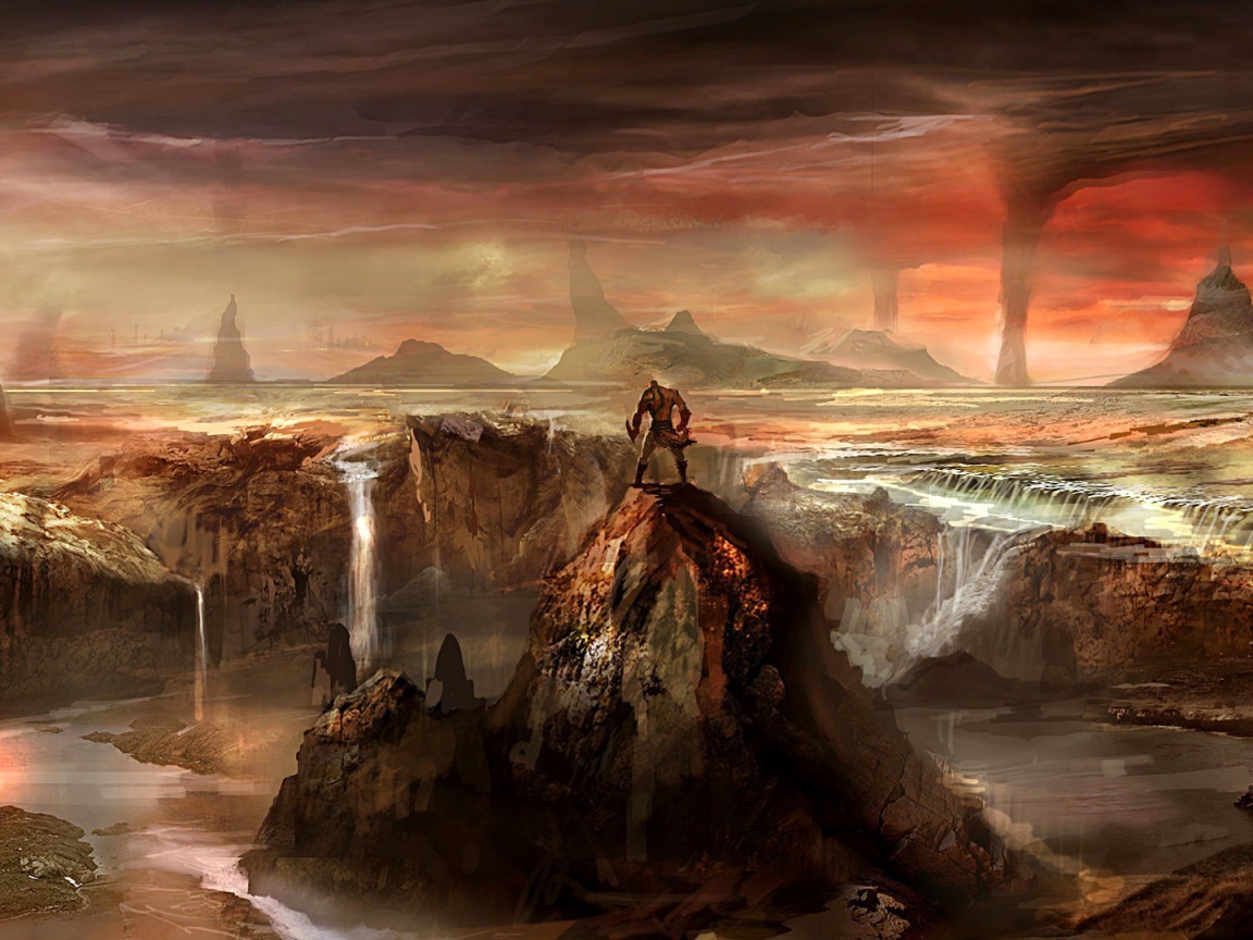 Огненный мир игры God of War