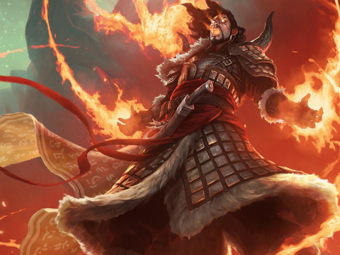 Огненный персонаж игры Magic The Gathering
