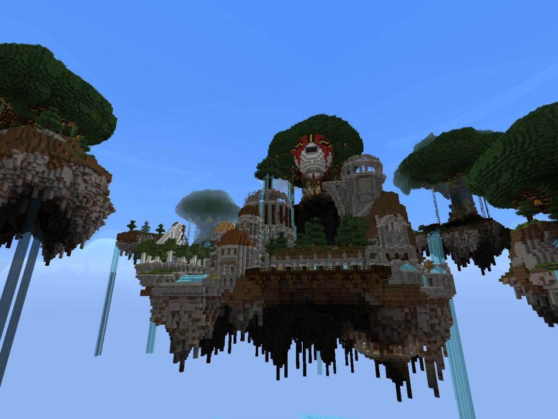 Летающие острова в игре Minecraft