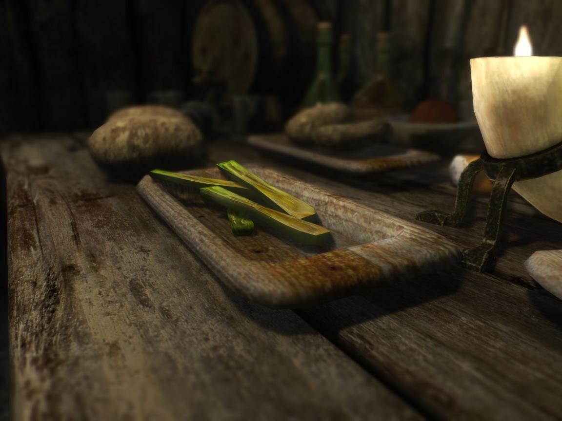 Еда на столе в игре