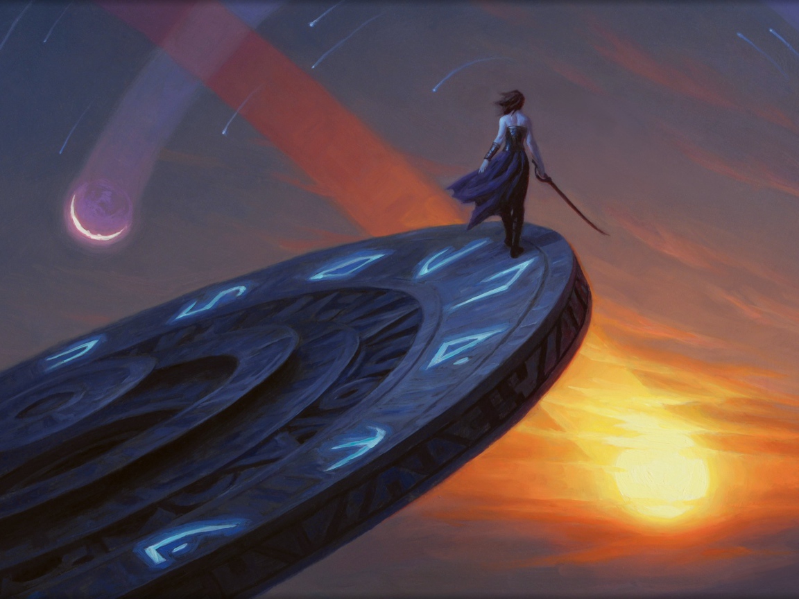 Девушка на каменном кольце в игре Magic the Gathering