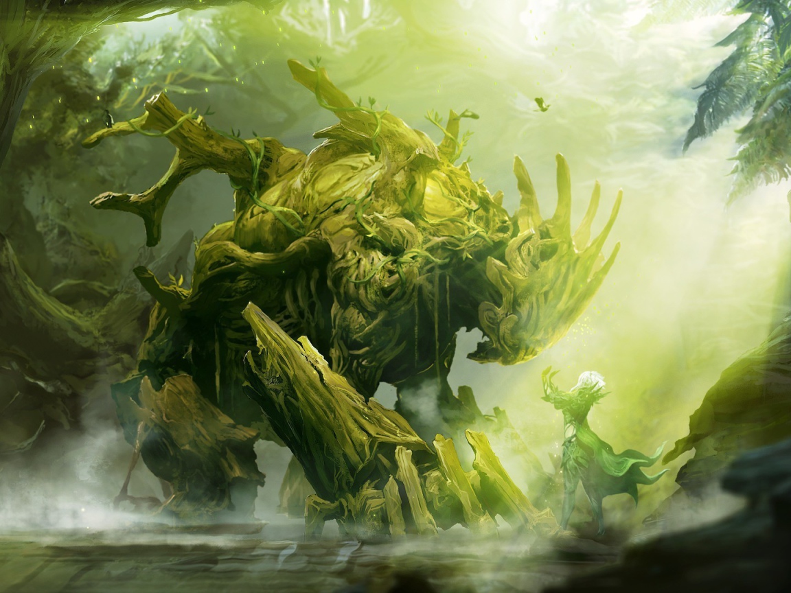 Зеленый монстр в игре Guild Wars 2