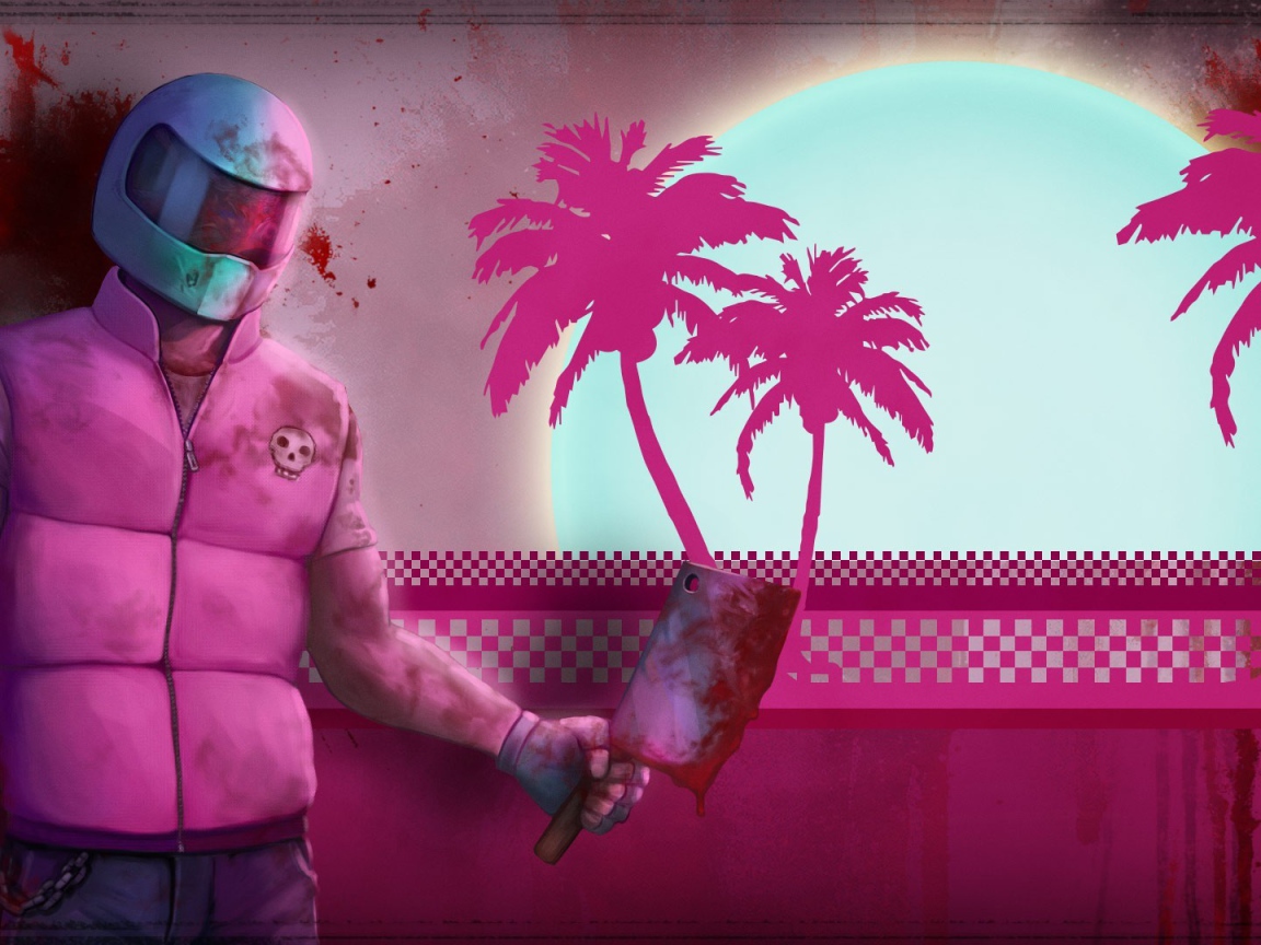 Герой в розовой куртке, игра Hotline Miami