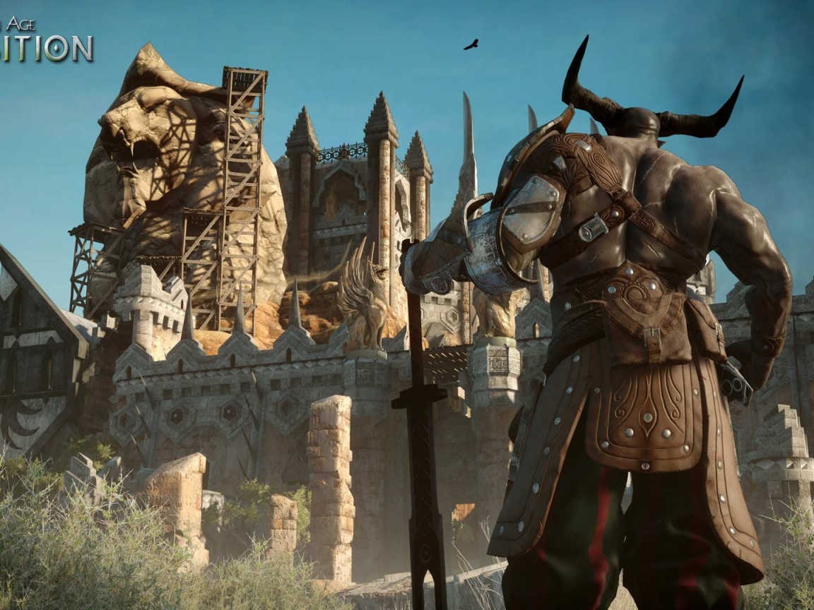 Рогатый персонаж игры Dragon Age Inquisition