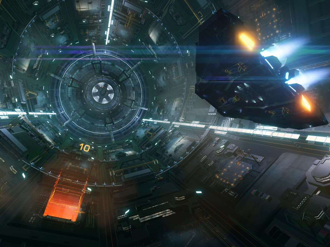 Внутри дока, игра Elite Dangerous