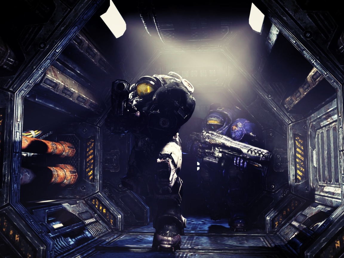 Десант на станции в игре Starcraft II