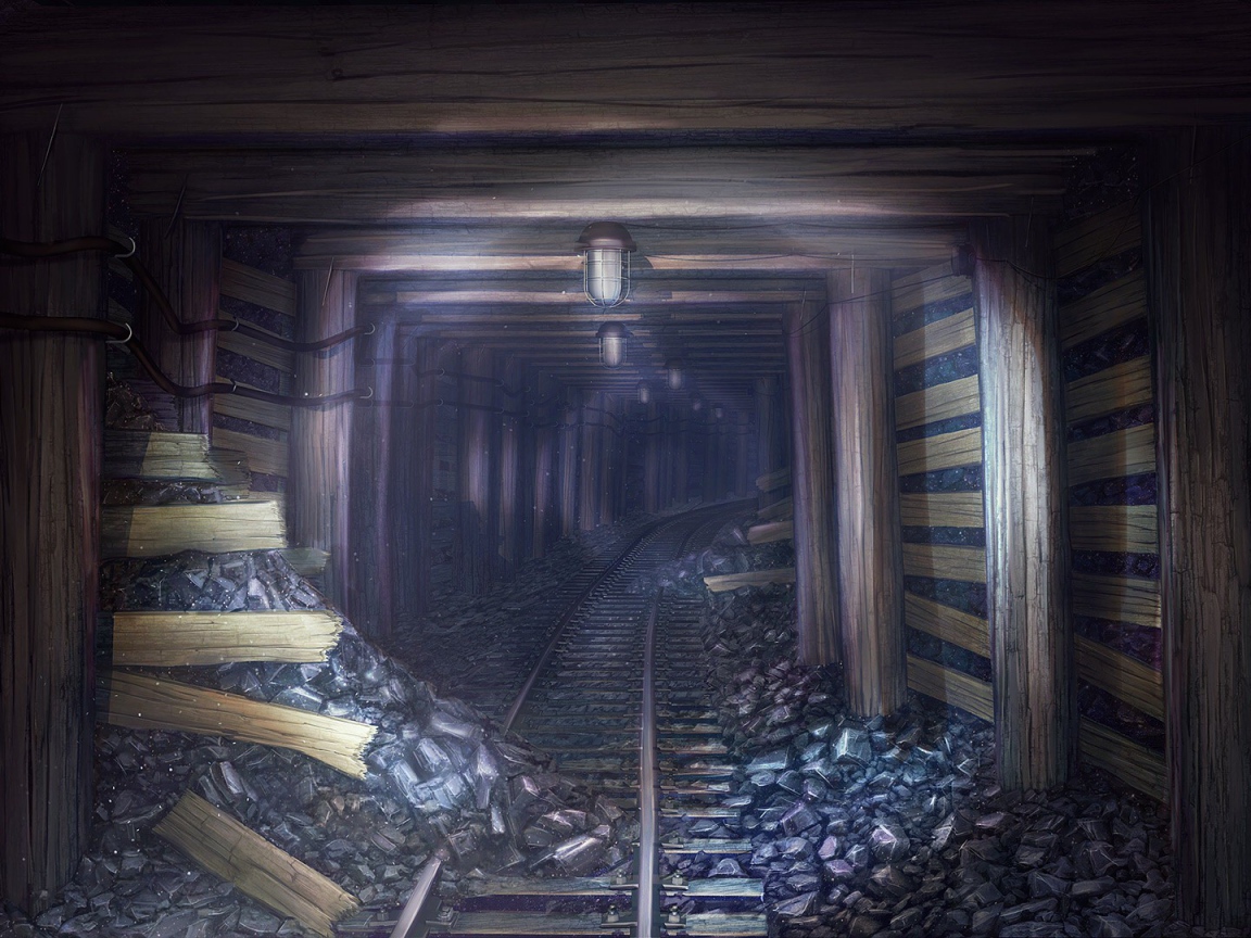 Шахтный тоннель в игре Бесконечное лето