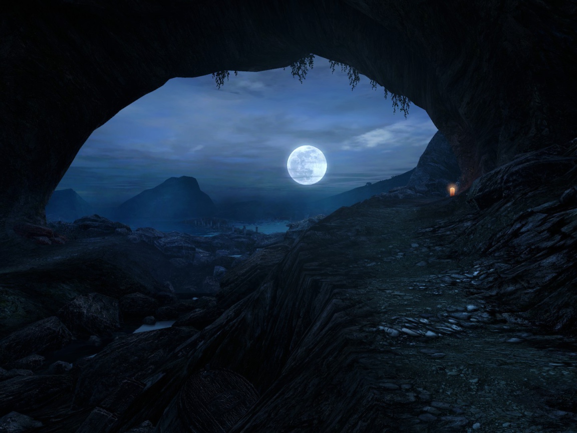 Лунная ночь в игре Dear Esther