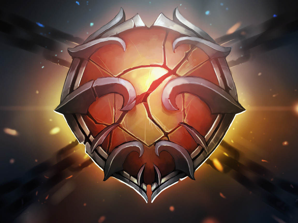 Оранжевый щит на экране загрузки игры Dota 2