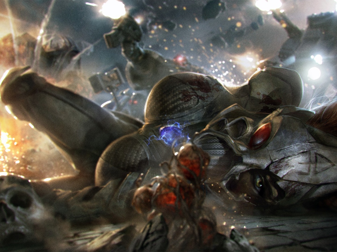 Поверженный Эльдар в игре Warhammer 40000