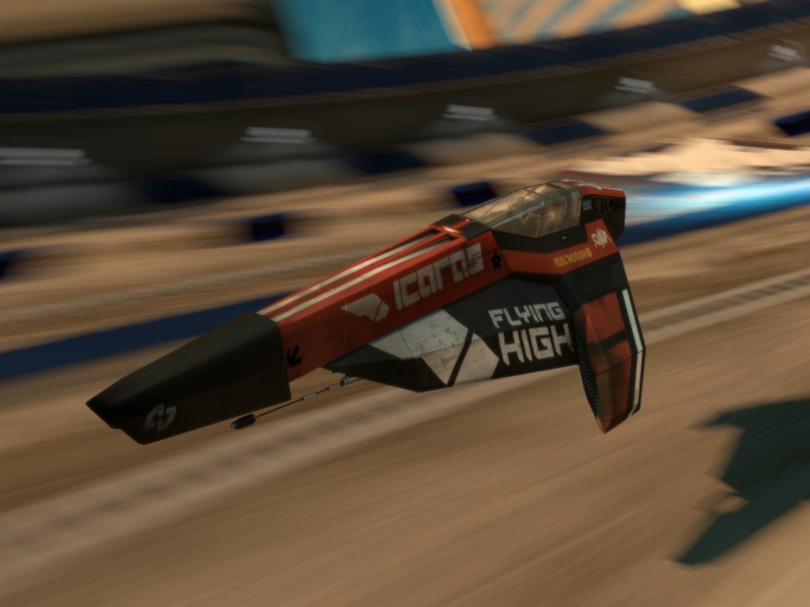 Гоночный аппарат в игре Wipeout 2048