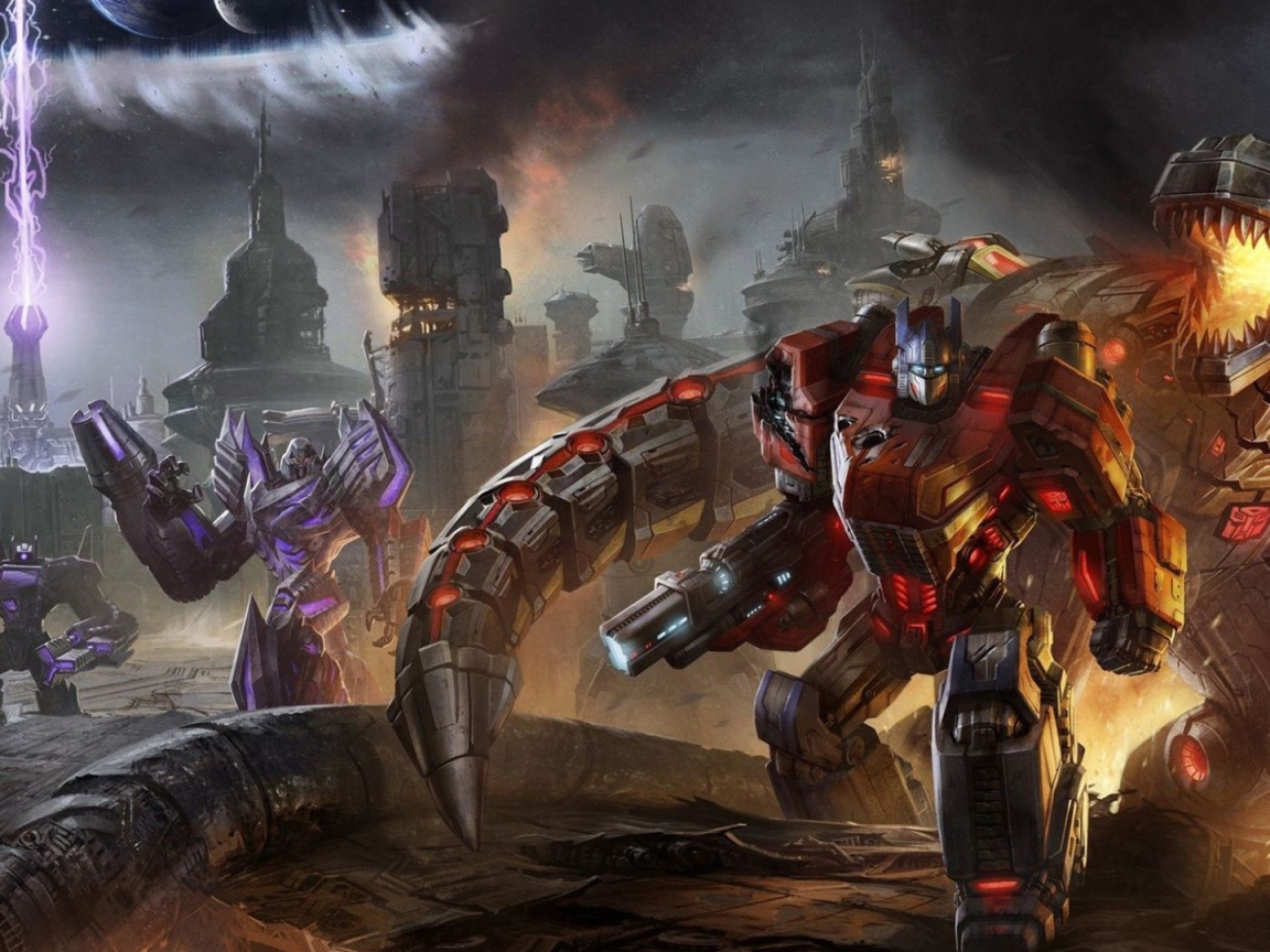 Сцена в игре Transformers