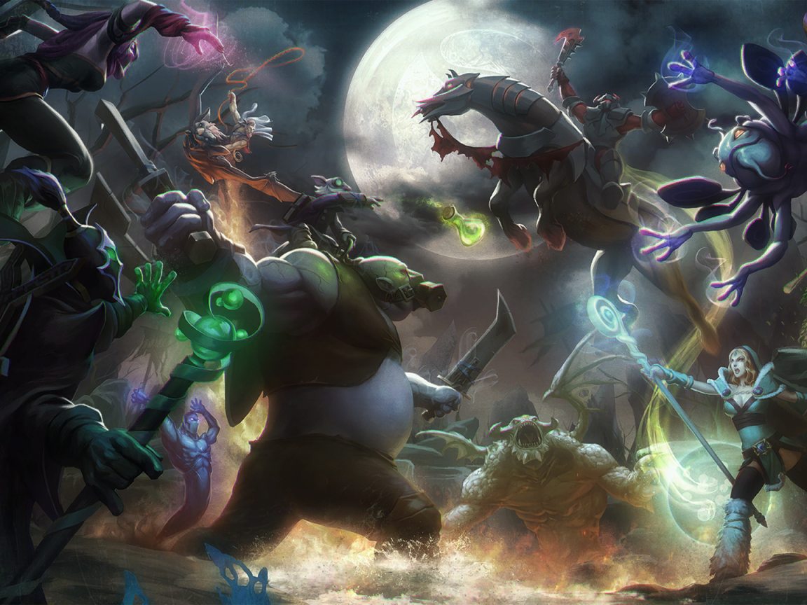 Dota 2 fight of the characters фото 14
