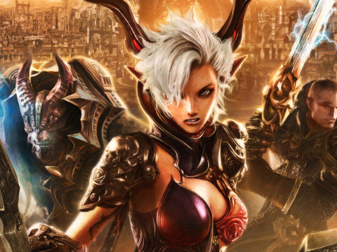 Белокурая героиня игры Tera