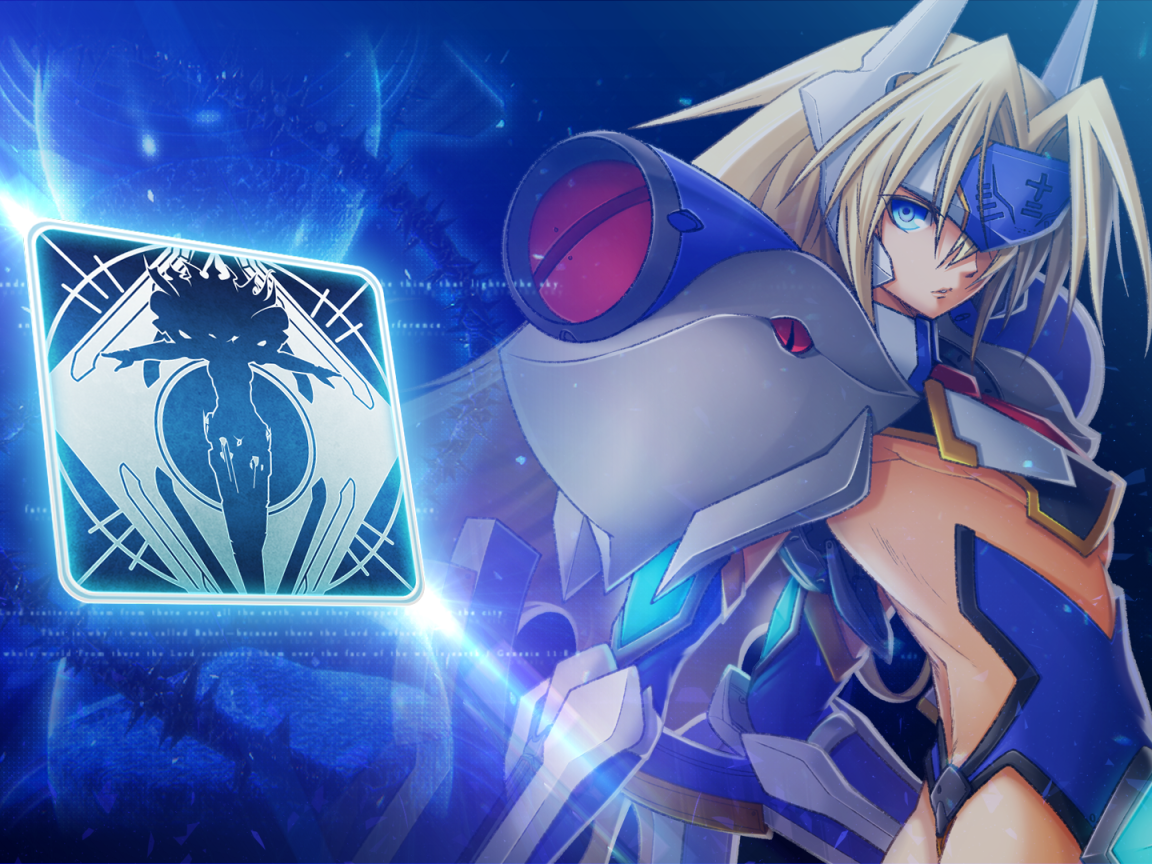 Девушка в доспехах в игре Blazblue