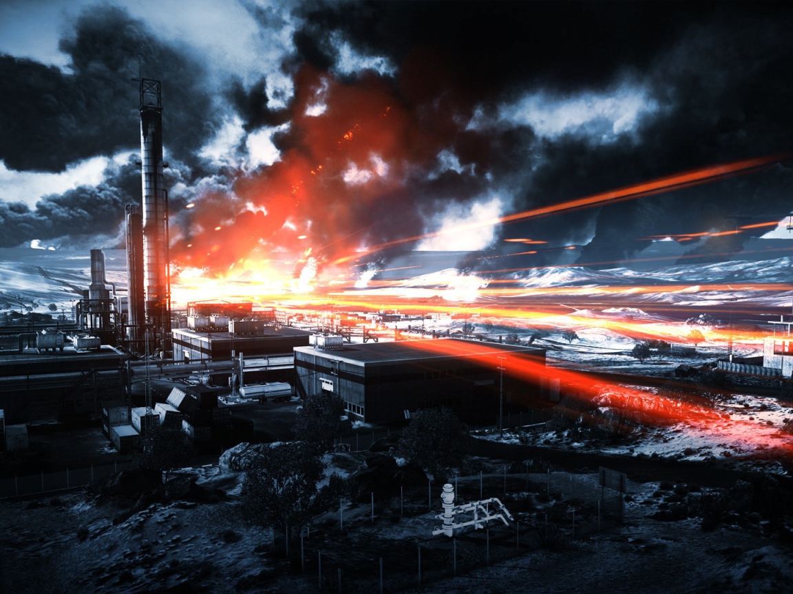 Индустриальный пейзаж в игре