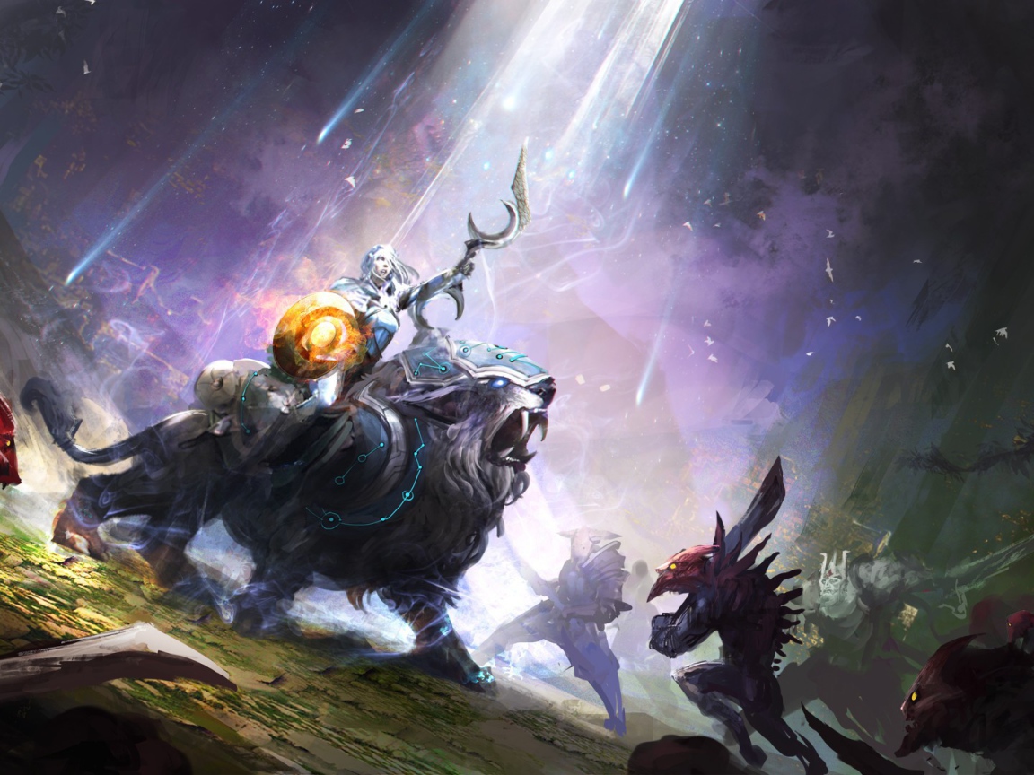 Луна идет в атаку в игре Dota 2