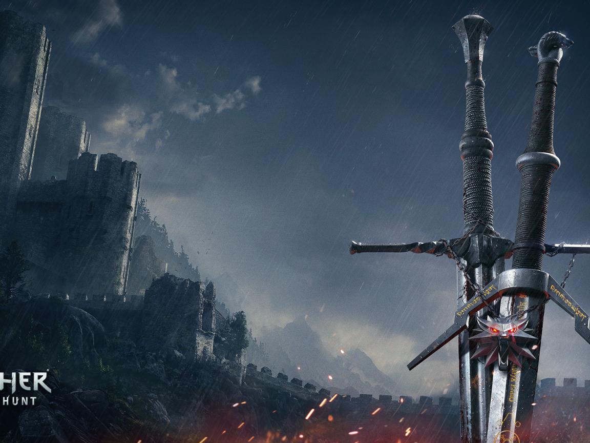 Два меча, игра The Witcher 3