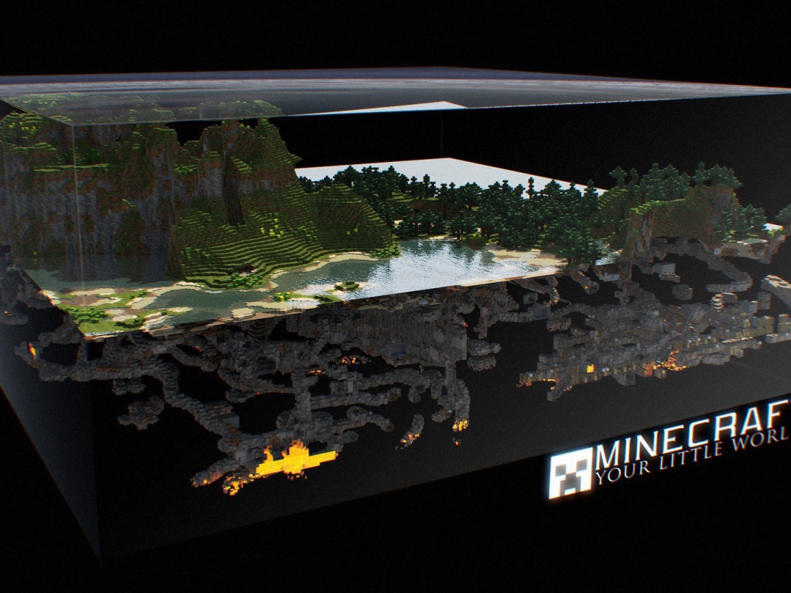 Карта мира в игре Minecraft