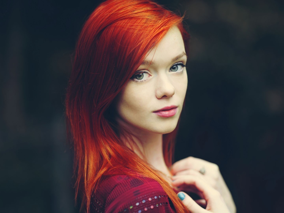 Зеленоглазая модель Julie Kennedy