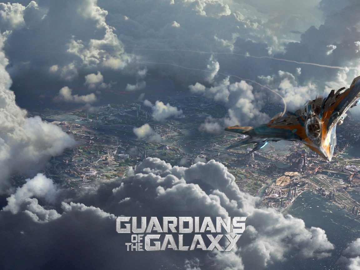 Самолет над облаками в фильме Стражи Галактики