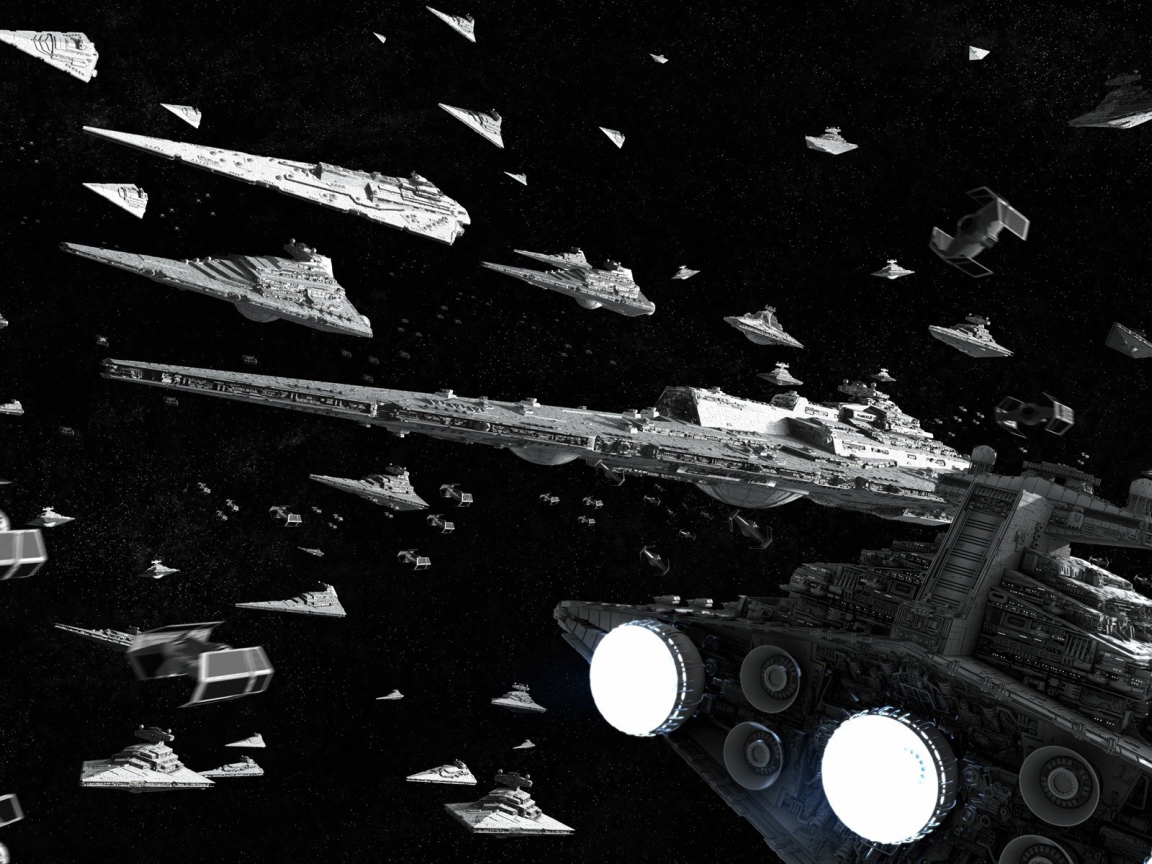 Армада космических кораблей готова к атаке, фильм Звездные войны