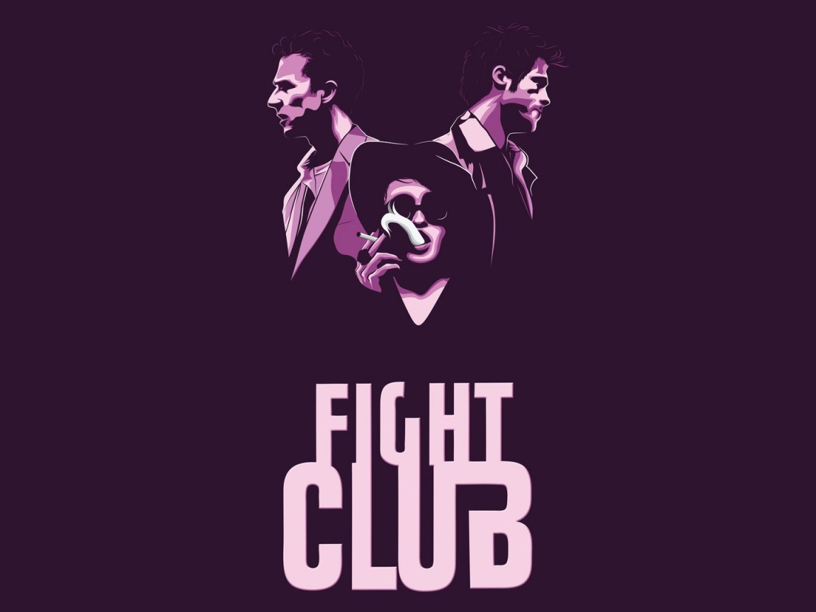 Бойцовский клуб, фиолетовый фон