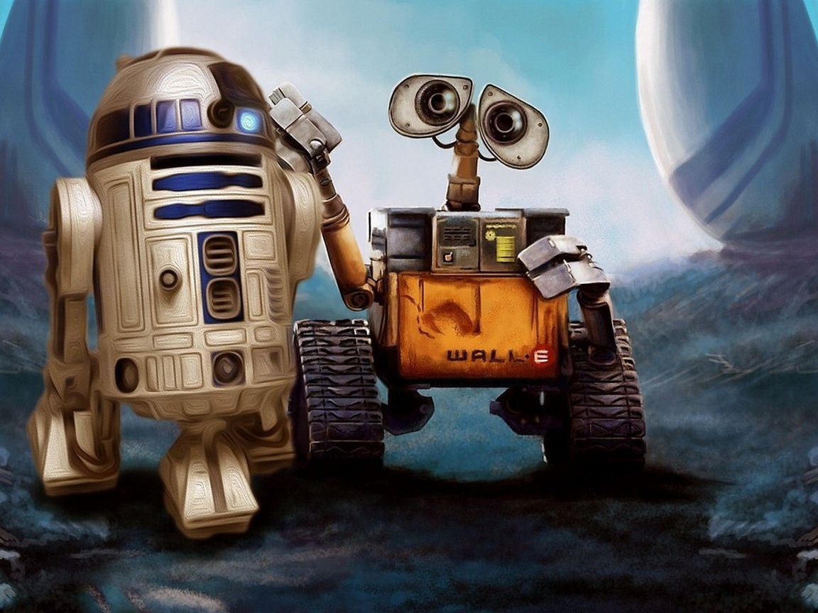 Роботы R2-D2 и Wall-E