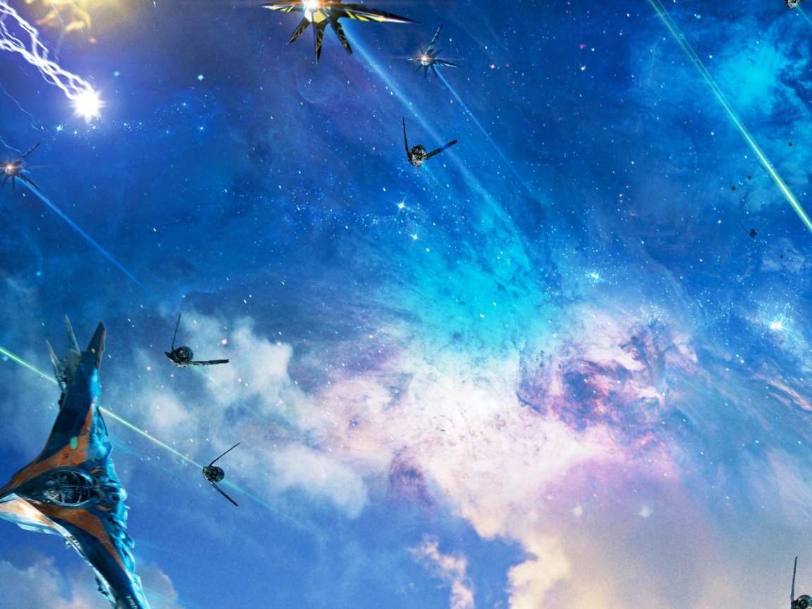 Космическое сражение в фильме Стражи Галактики