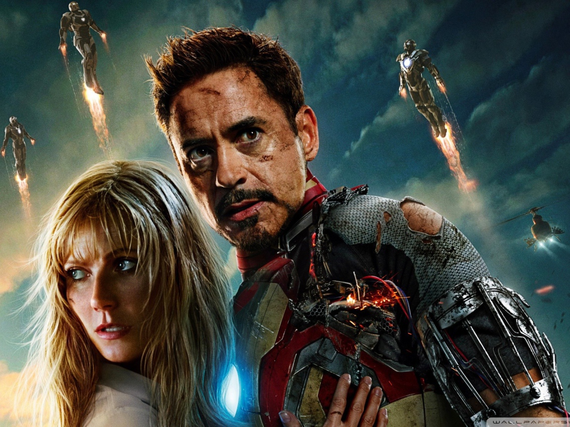 Тони Старк и Пеппер из фильма Железный человек 3