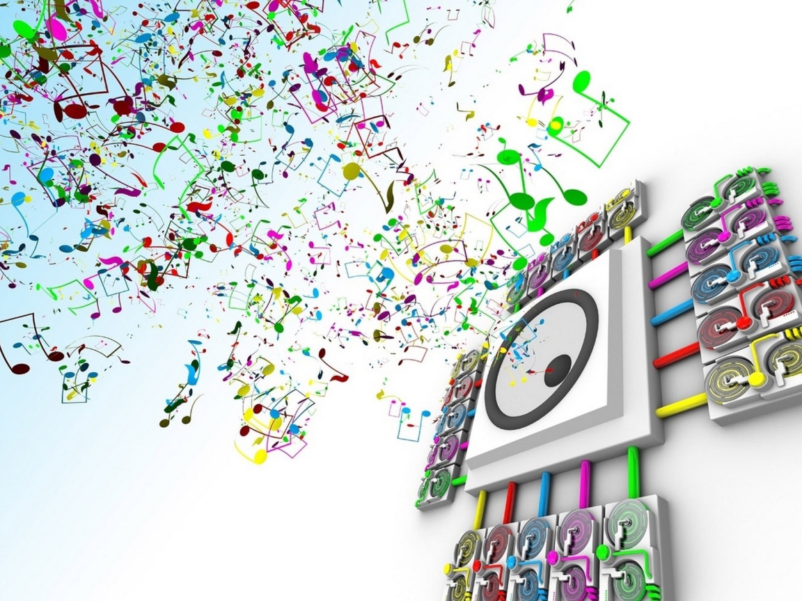 Звуки музыки из динамиков