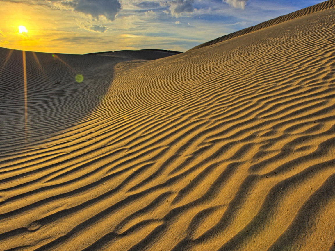 Бескрайние песчаные барханы