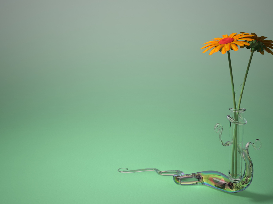 Два цветка в вазе