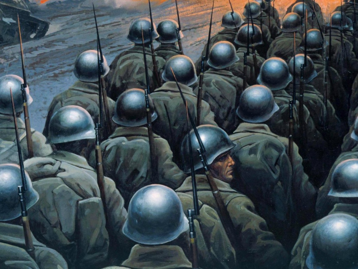 Солдаты идут на войну