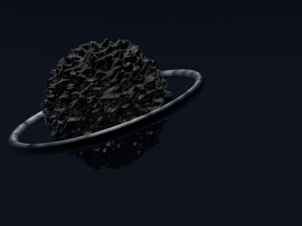 3Д модель планеты с кольцом