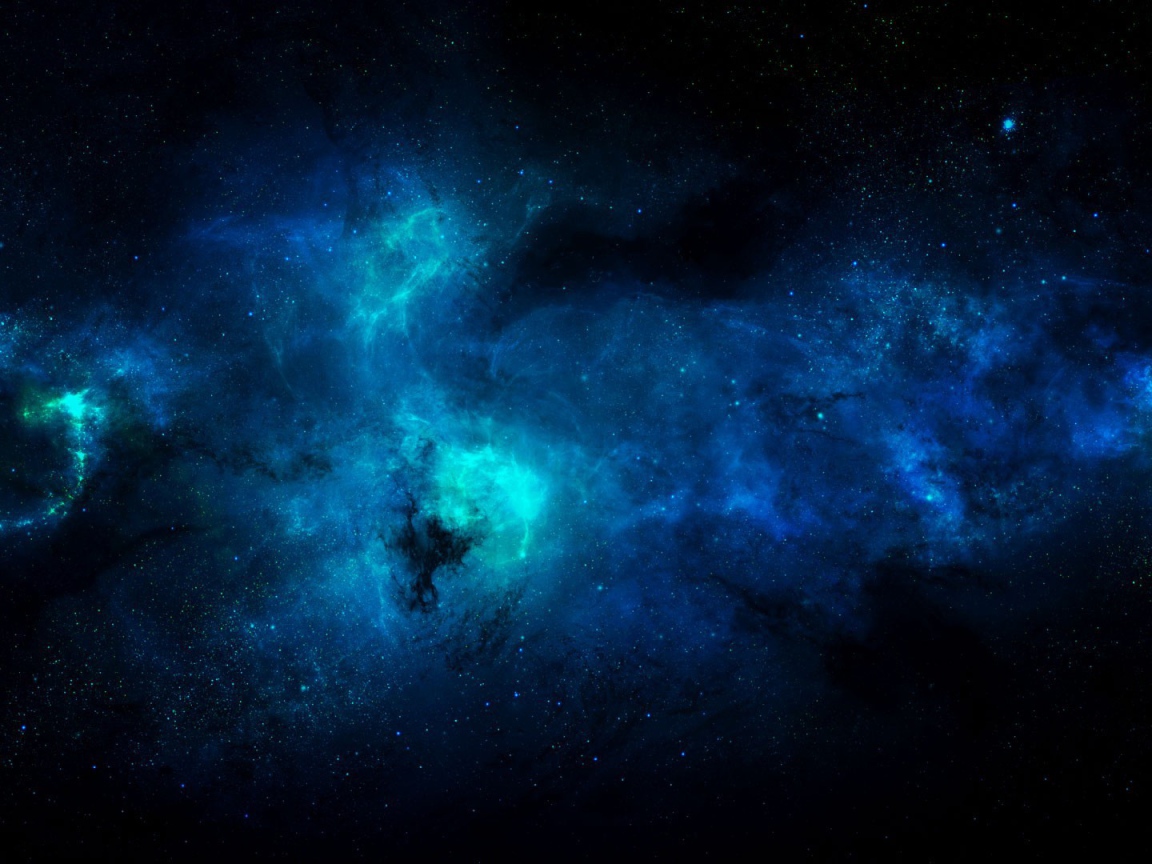Голубая туманность на краю вселенной