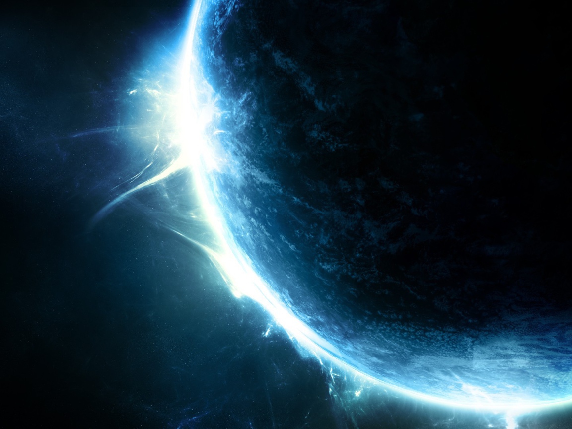 Огненная голубая планета