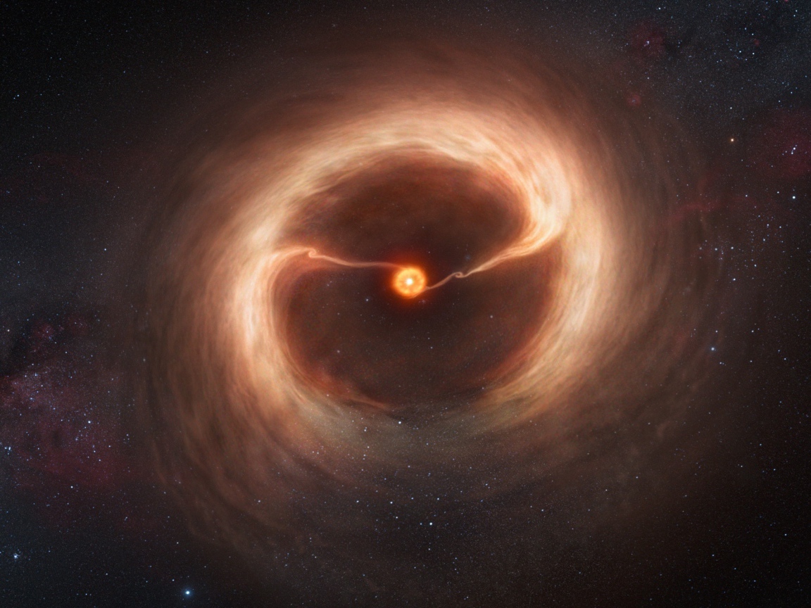 Галактическая линза в космосе