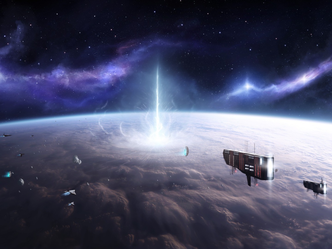 Корабли улетают с гибнущей планеты