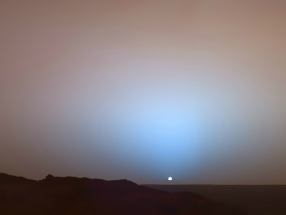 Закат Солнца на Марсе