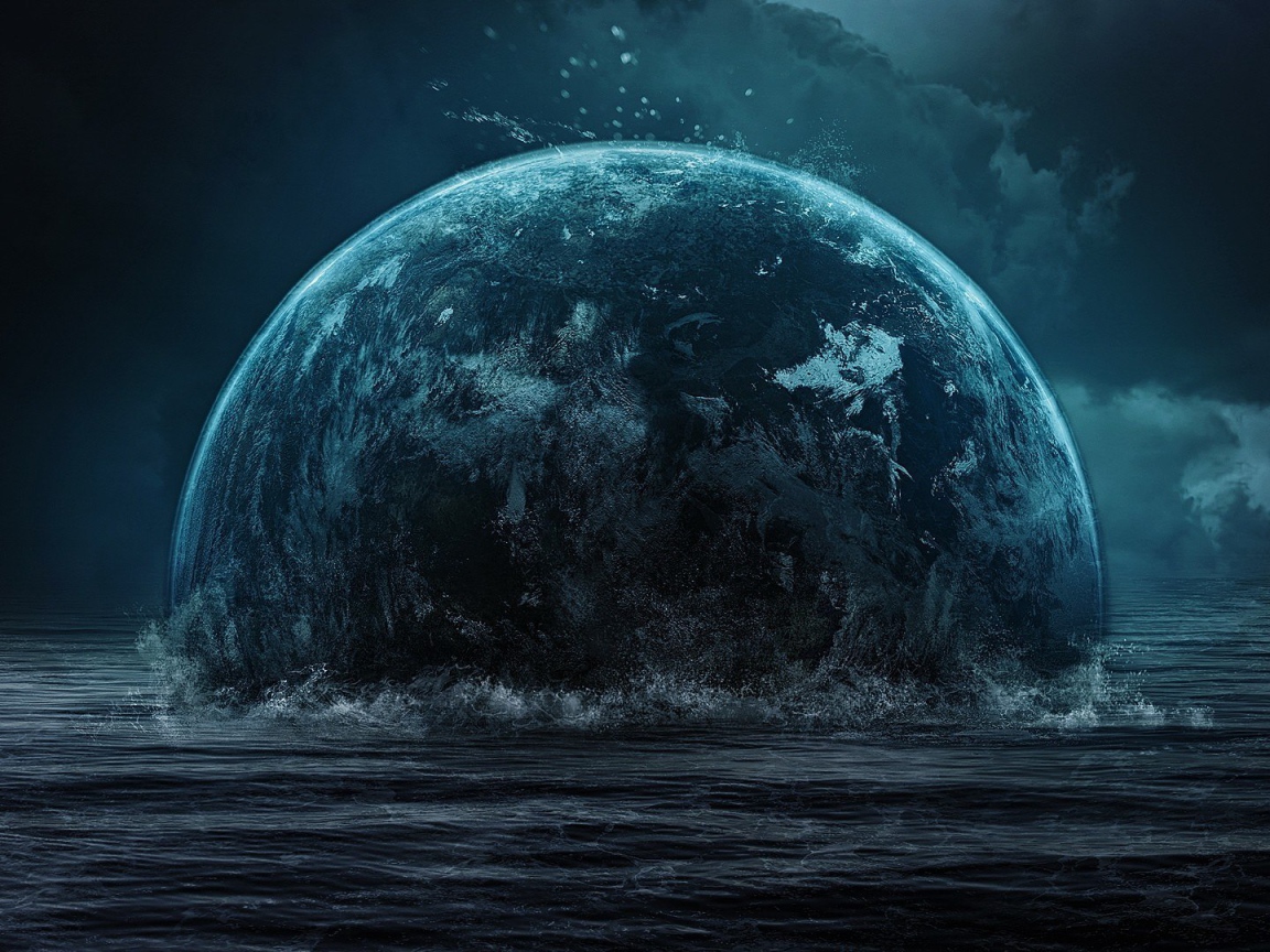 Земля погружается в воду