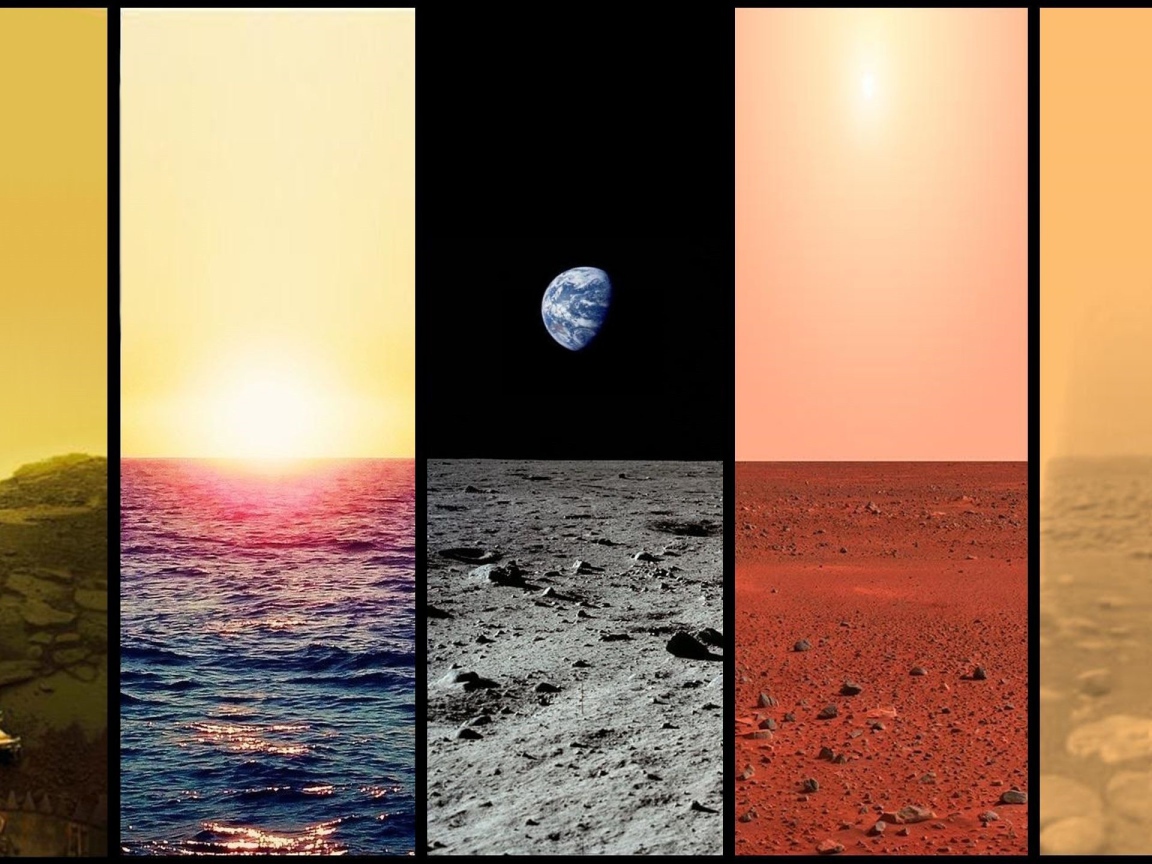 Виды снятые луноходом и марсоходом