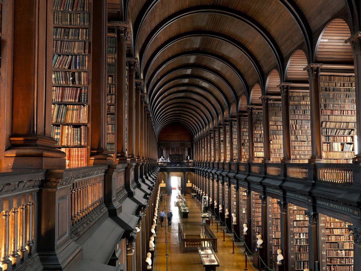 Библиотека в колледже в Дублине
