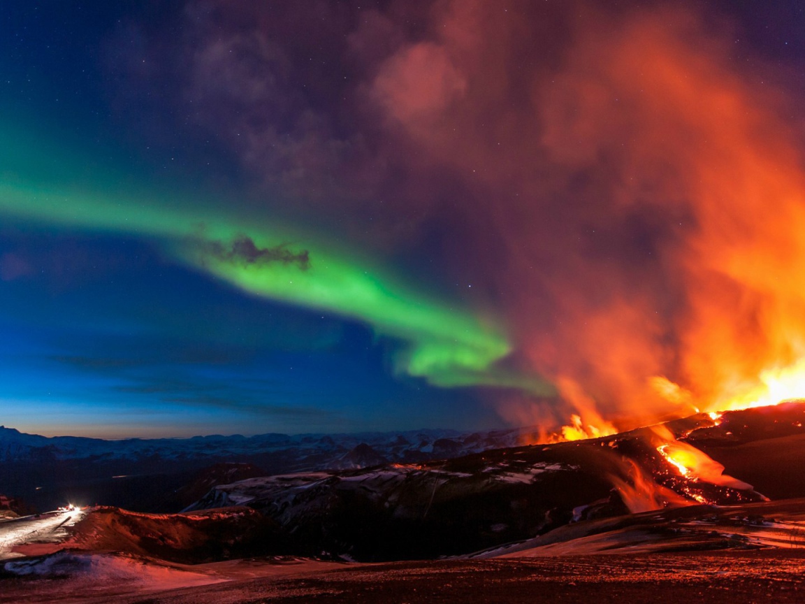Извержение вулкана в Исландии
