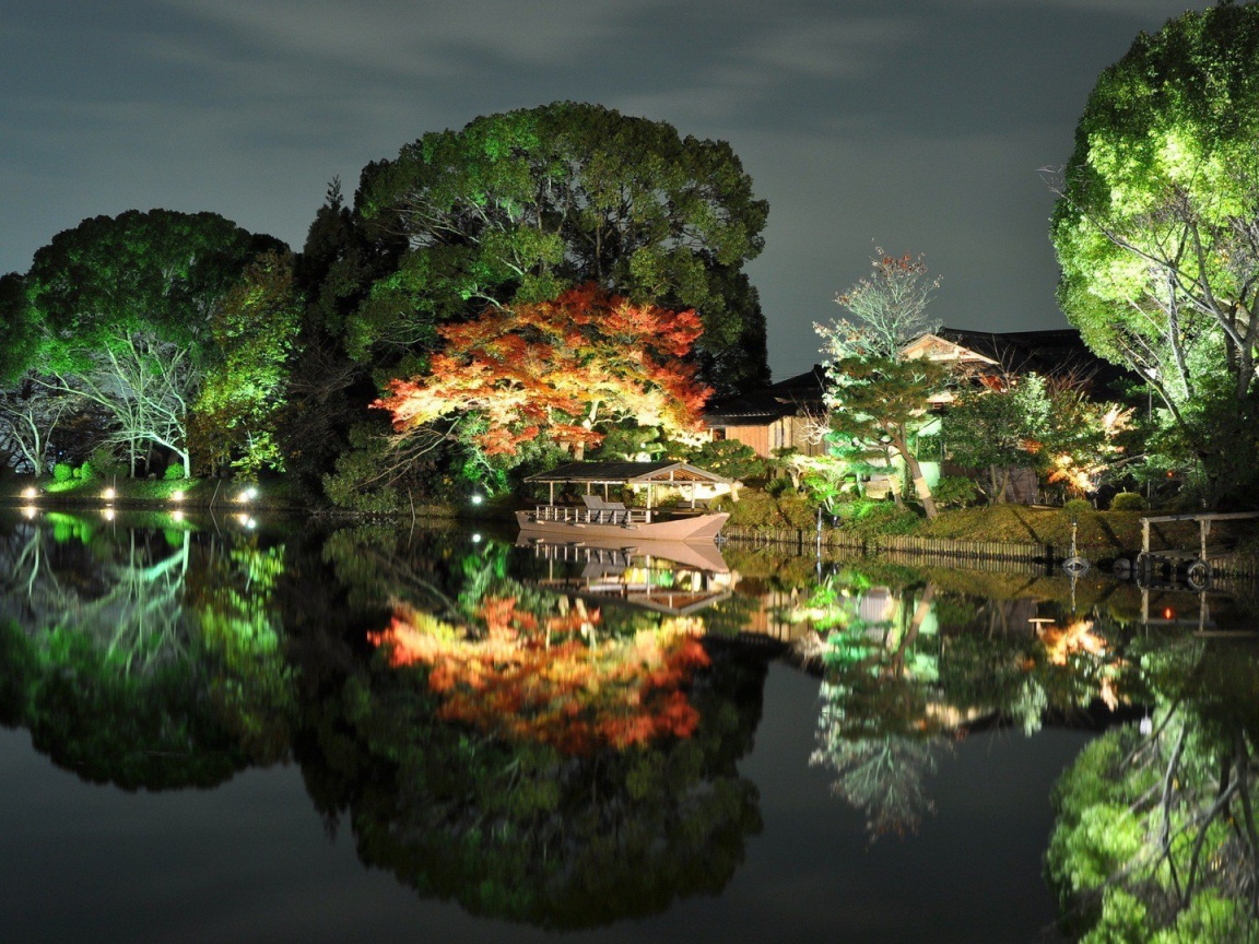 Вечерний пейзаж в Японии