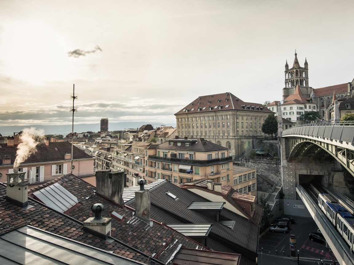 Уютный город в Швейцарии