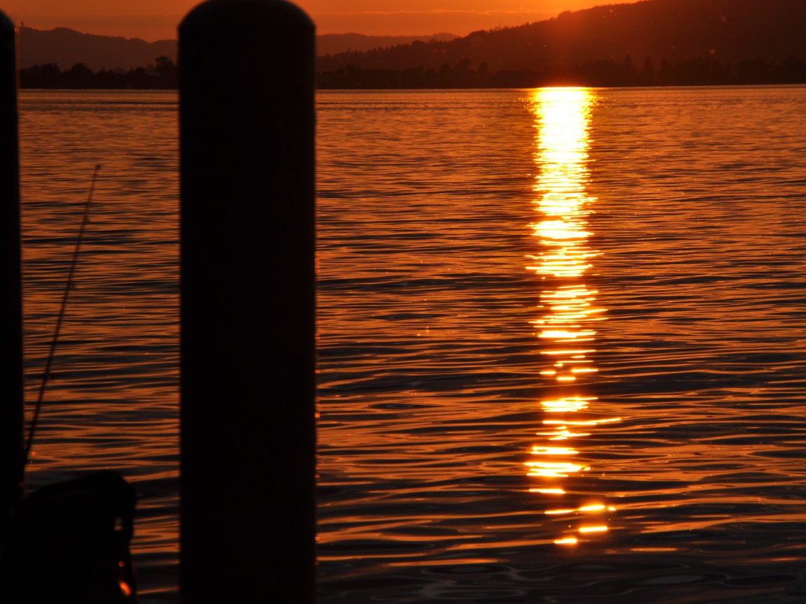 Закат солнца в Швейцарии