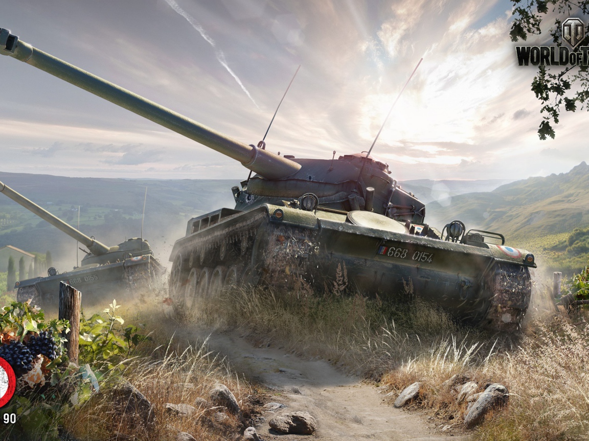 A pair of tanks AMX 1390 game World of Tanks