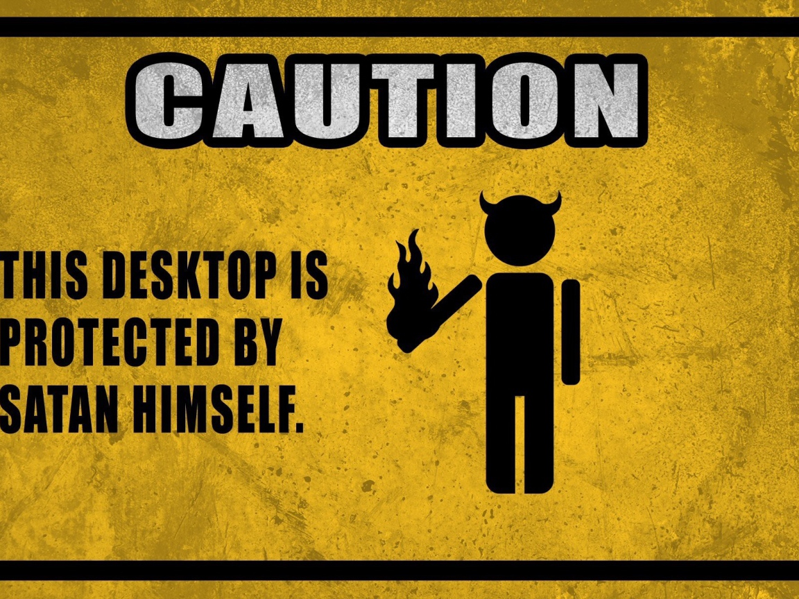 Этот рабочий стол охраняет сам Сатана