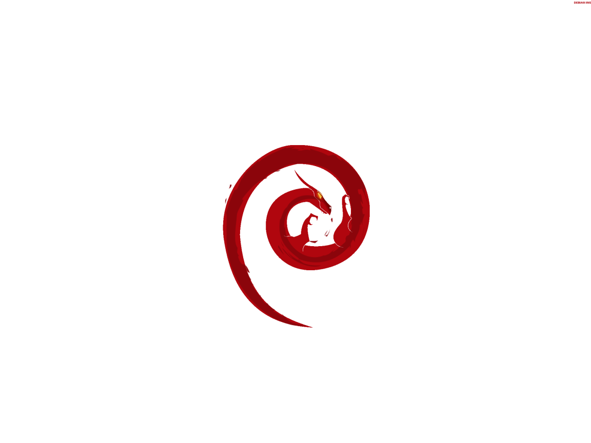 Linux Debian белый фон